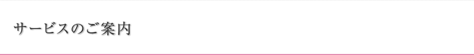 サービスのご案内